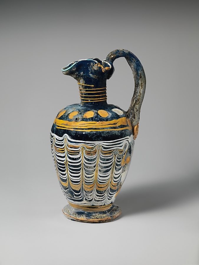 Ancient Greece — Glass oinochoe — Greek, mid-4th–early 3rd century BCE