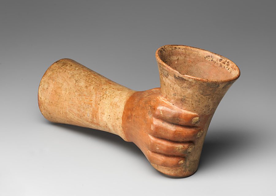 Bell Beaker — Hand with beaker — Inca, 1400–1535 CE