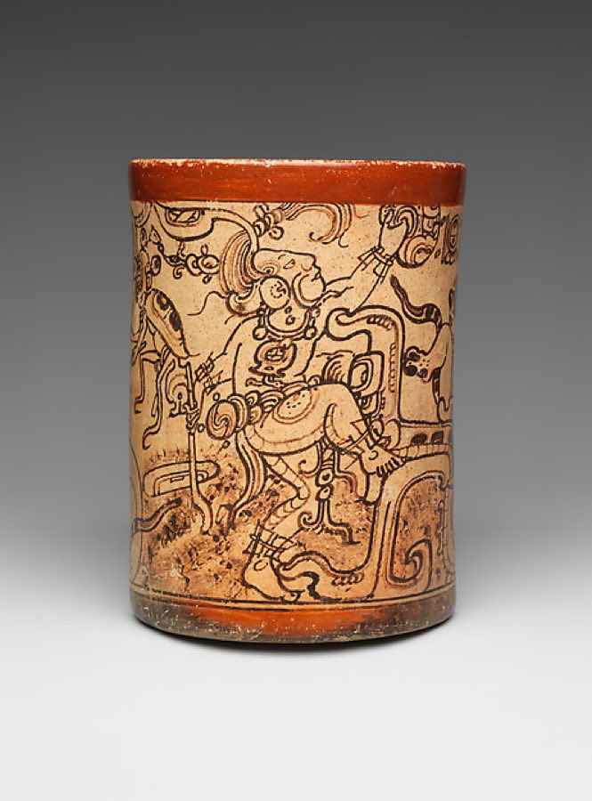 Maya — Vessel with mythological scene — Maya, 600–800 CE