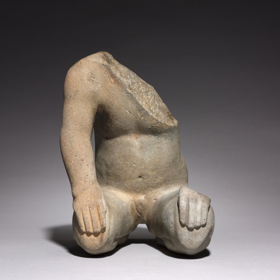 Olmec — Kneeling Figure — Mexico, Guerrero, Olmec, c. 1200–600 BCE