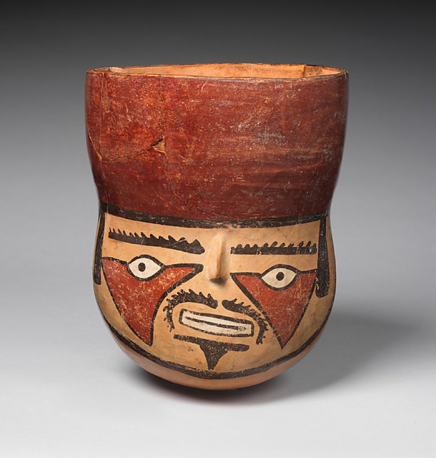 Nazca — Head jar — Nasca, 100–500 CE